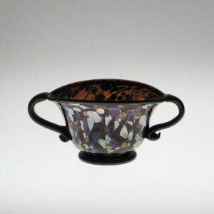 Bowl - Roman, multi-colored with handles