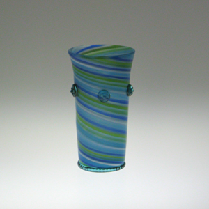 Contemporary Canework Tumbler with Raspberry Prunts