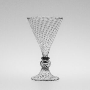 Wine Glass – Italian, Voet Beaker with Ball Stem, Canework