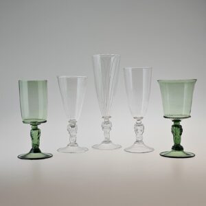 Renaissance Wine Goblets w/ Blown Lion Head Stems