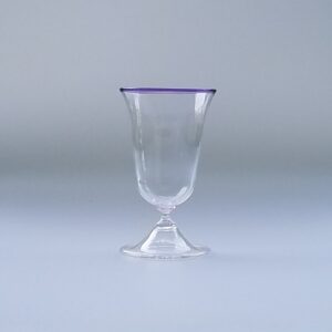 Wine Glass – Italian/Venetian Goblet, blown foot with lip wrap